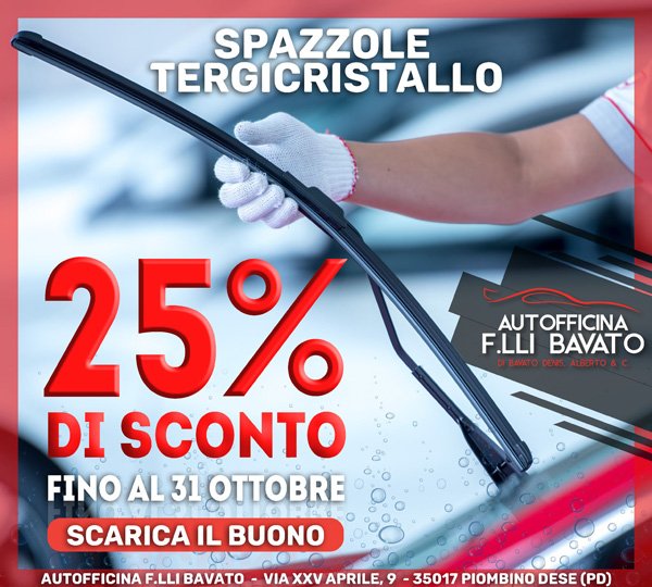 Bavato promo spazzole tergicristallo